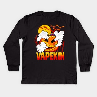 Vapekin Vape Vaping Halloween Kids Long Sleeve T-Shirt